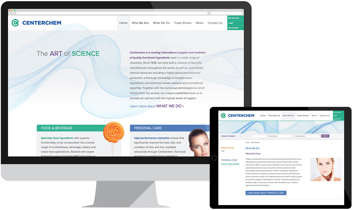 Centerchem website design